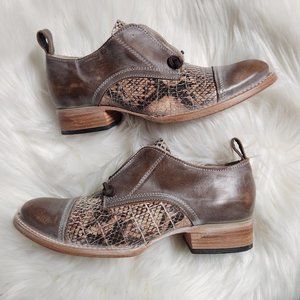 Freebird by Steven Mabel pink multi snake croco shoes